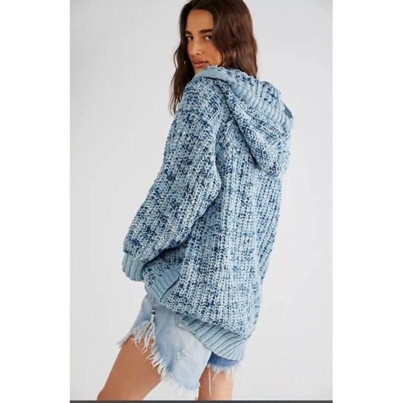 NWT FREE PEOPLE Sz XS NEVER LEAVING HOODIE PULLOVER SWEATER - Picture 2 of 3